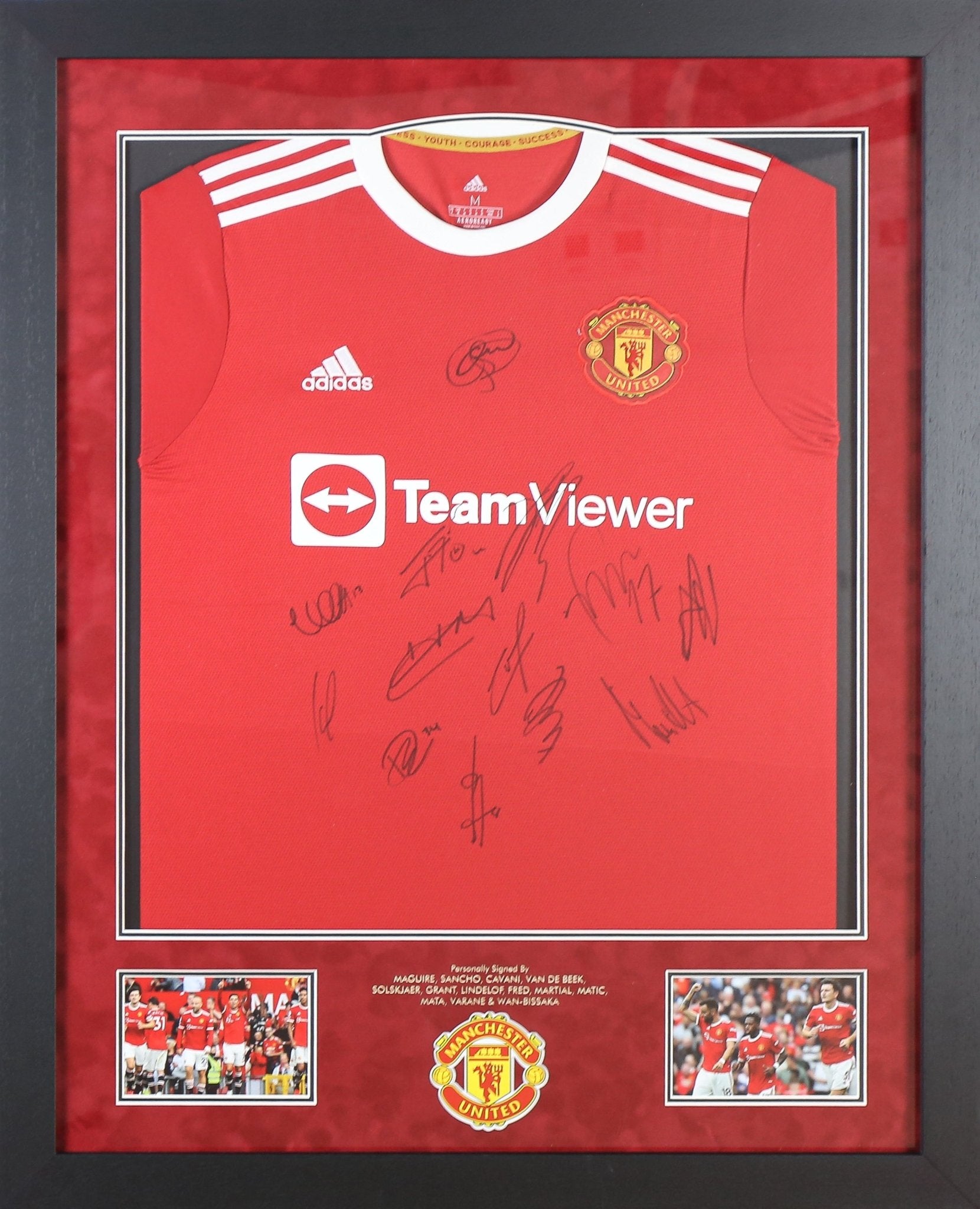 Multi Signed Man United Shirt Framed Display - Memorabilia Framers Shop
